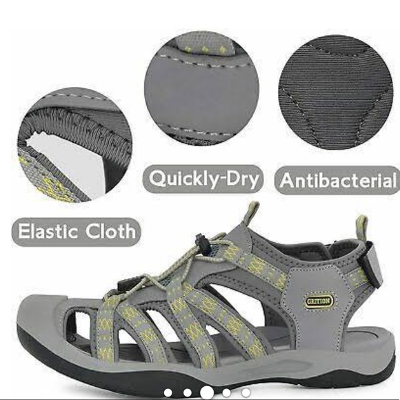 Grition Shoes | Grition Mens Closed Toe Hiking Sandals Outdoor | Color: Gray | Size: 10 | Roadthrift's Closet